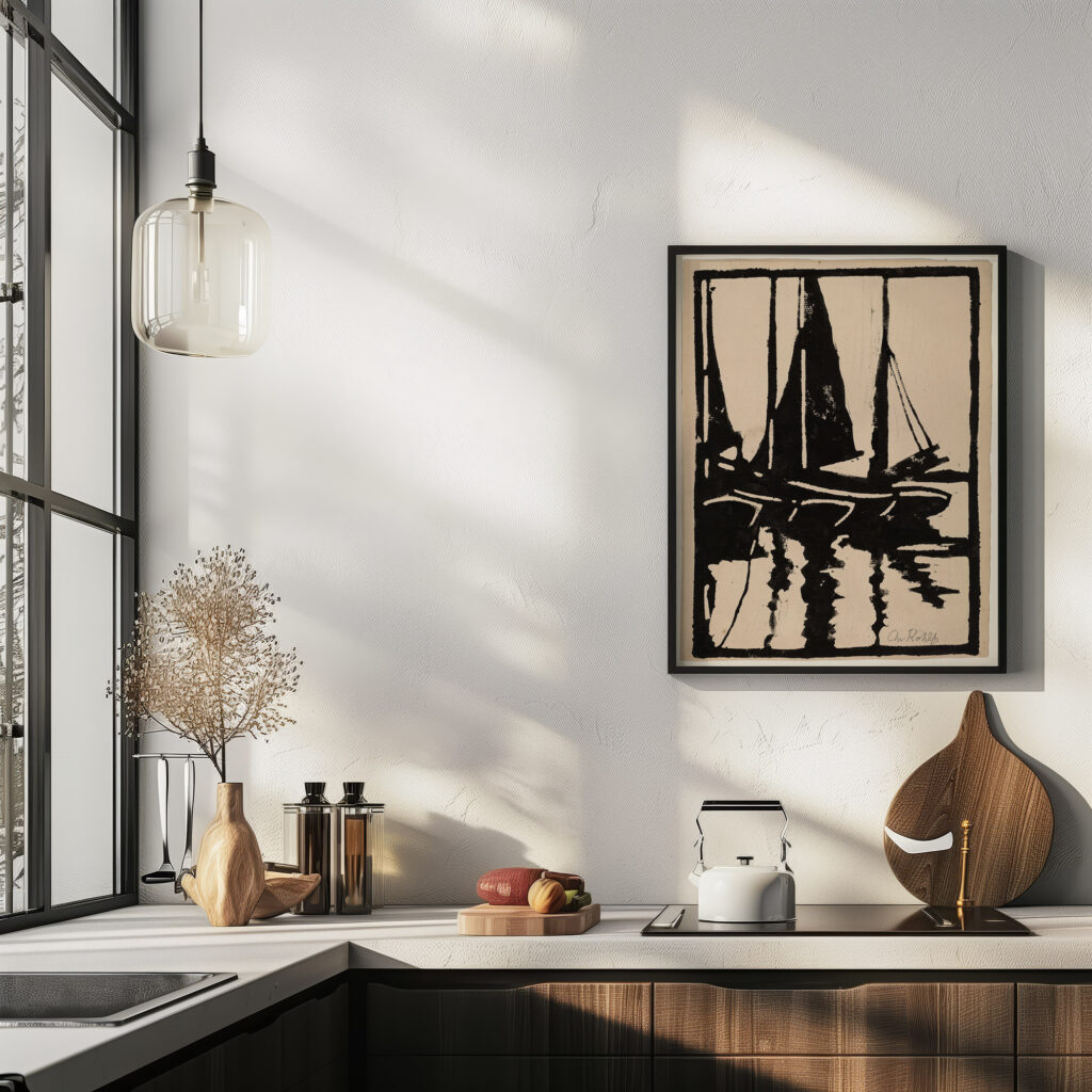 Sailboats in the Harbor 1905 1910 Christian Rohlfs 6 mockup