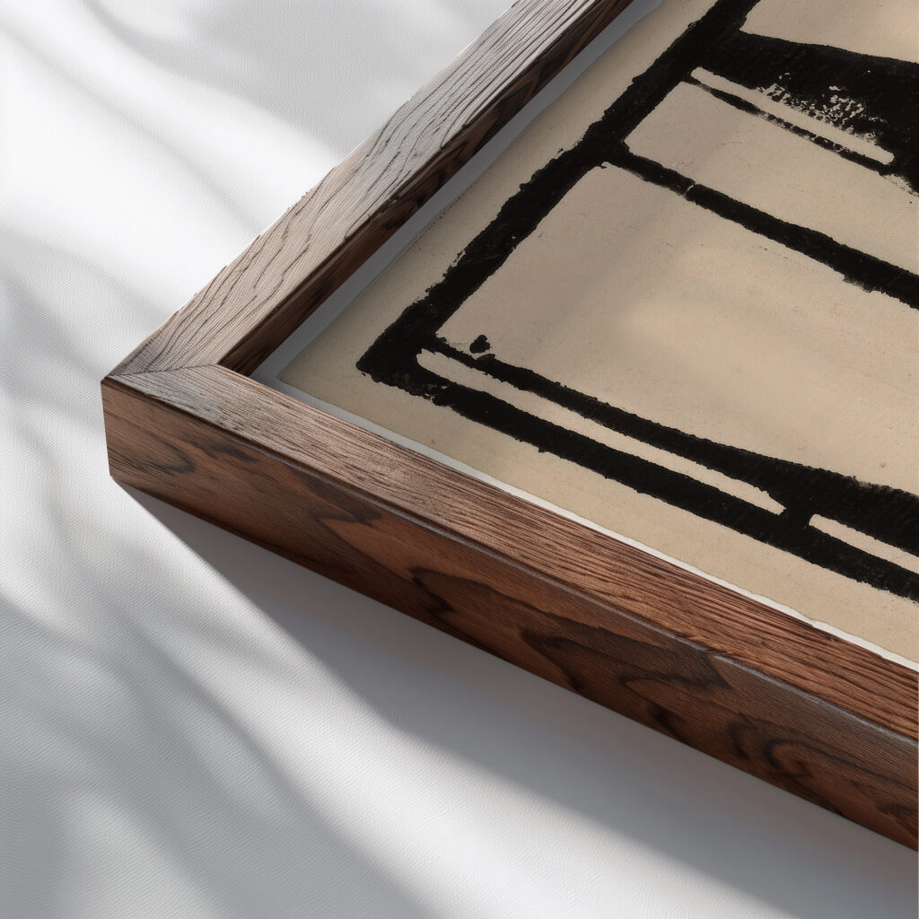 Sailboats in the Harbor 1905 1910 Christian Rohlfs close up dark wood mockup