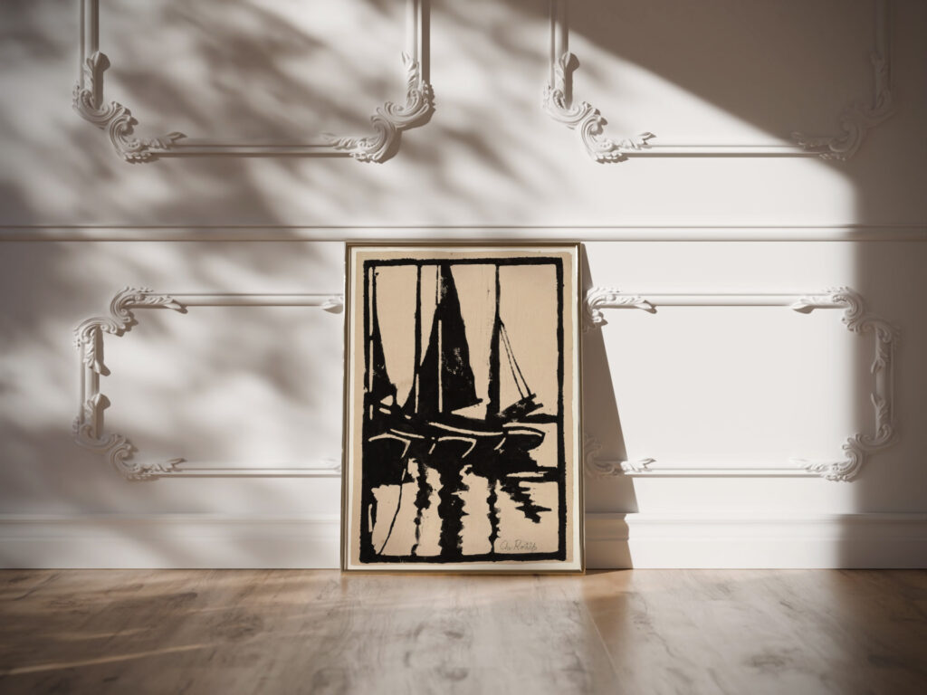 Sailboats in the Harbor 1905 1910 Christian Rohlfs video mockup