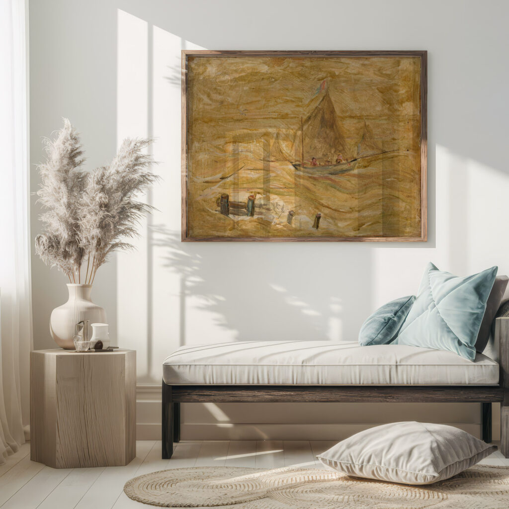 Sailing boat on a sea 1927 Tadeusz Makowski 5 mockup