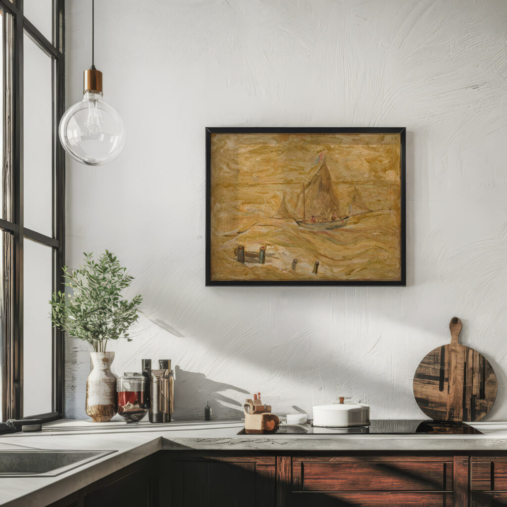 Sailing boat on a sea 1927 Tadeusz Makowski 6 mockup