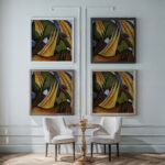 Sails between 1911 and 1912 Arthur Dove framed posters mockup