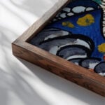 Saint George I 1911 Wassily Kandinsky close up dark wood mockup