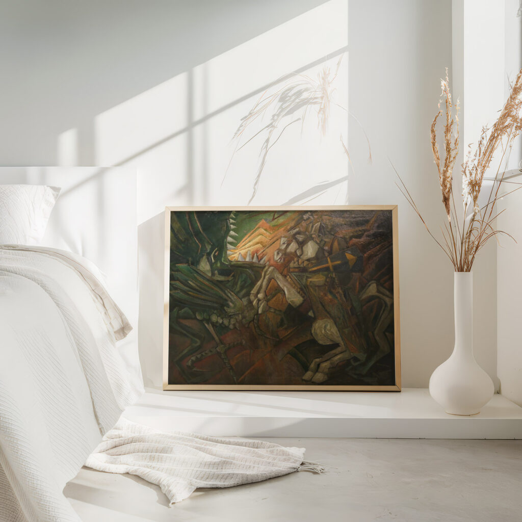 Saint George the Dragon Slayer 1917 Jerzy Hulewicz 4 mockup