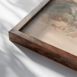 Saint John on Patmos Nicaise De Keyser close up dark wood mockup