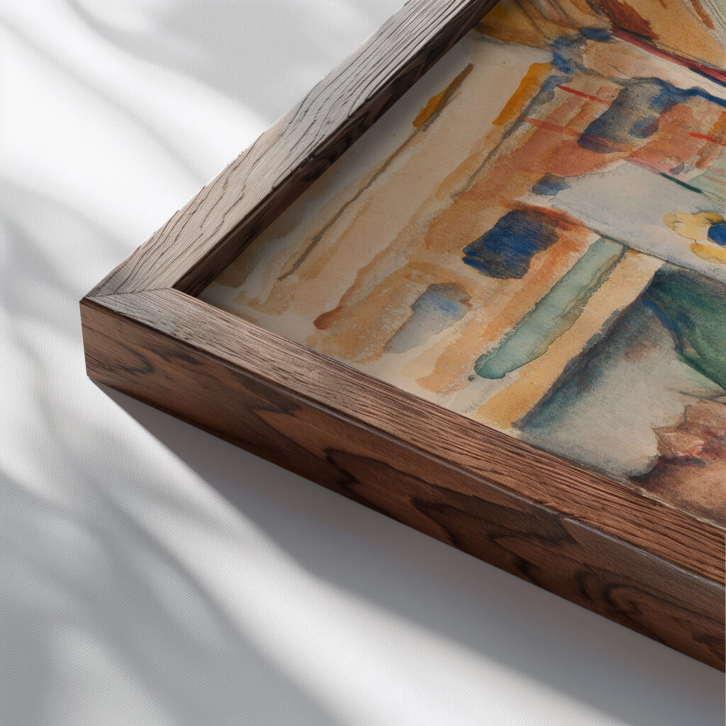 Sala Stolowa w Palacu w Podhorcach 1940 Ivan Ivanec close up dark wood mockup