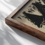 Sanatoriumsspaziergang 1916 Ernst Ludwig Kirchner close up dark wood mockup