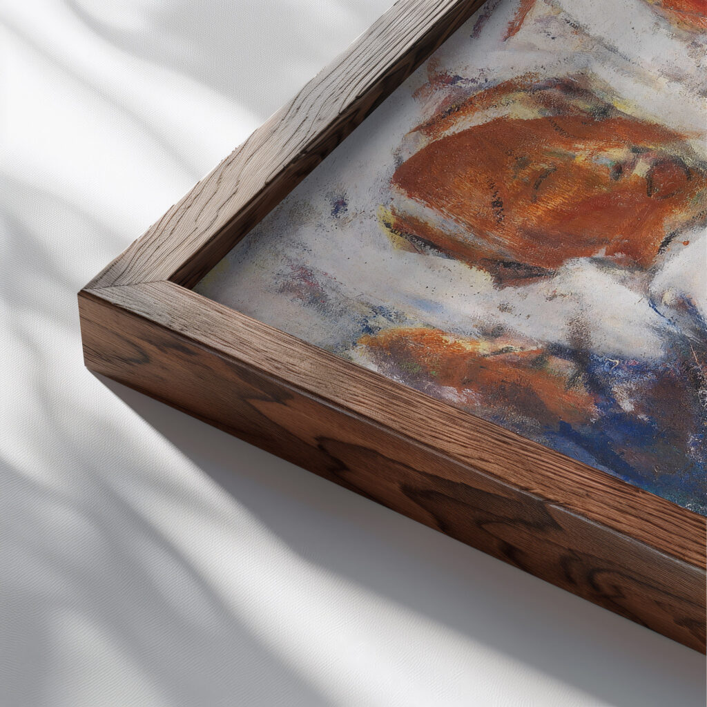 Sangerin I 1921 Christian Rohlfs close up dark wood mockup