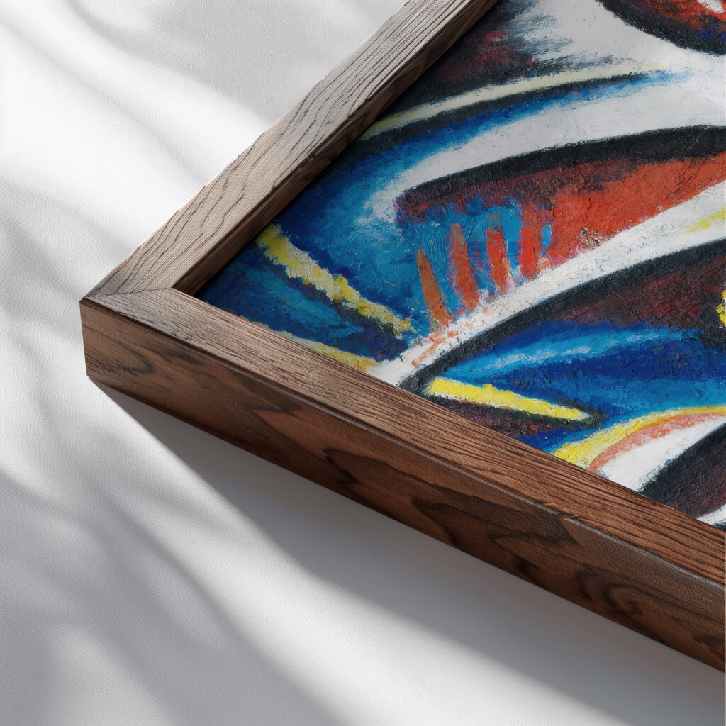 Sans Titre 1914 16 Jules Schmalzigaug close up dark wood mockup