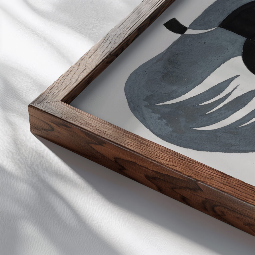 Sans Titre 1934 Wassily Kandinsky close up dark wood mockup