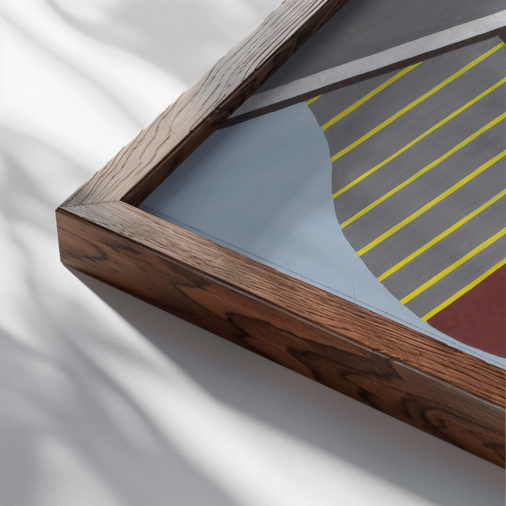 Sans Titre Etude Pour Un Motifs Decoratif 1930 Georges Valmier close up dark wood mockup