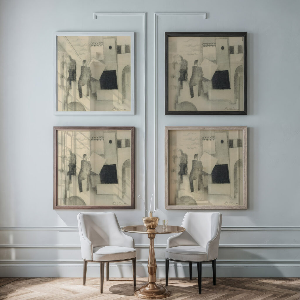 Sans Titre circa 1920 Roger de La Fresnaye framed posters mockup