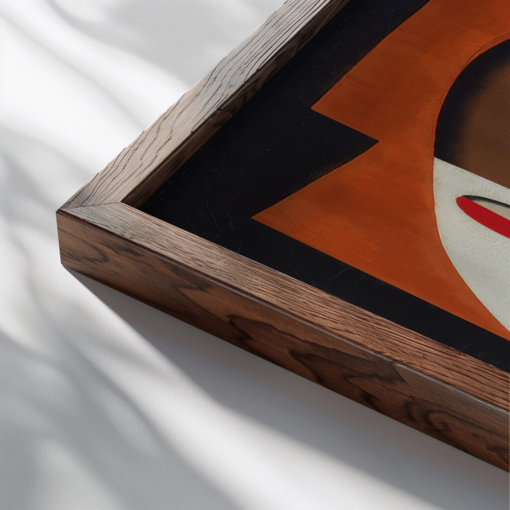 Sans titre 1929 Georges Valmier close up dark wood mockup