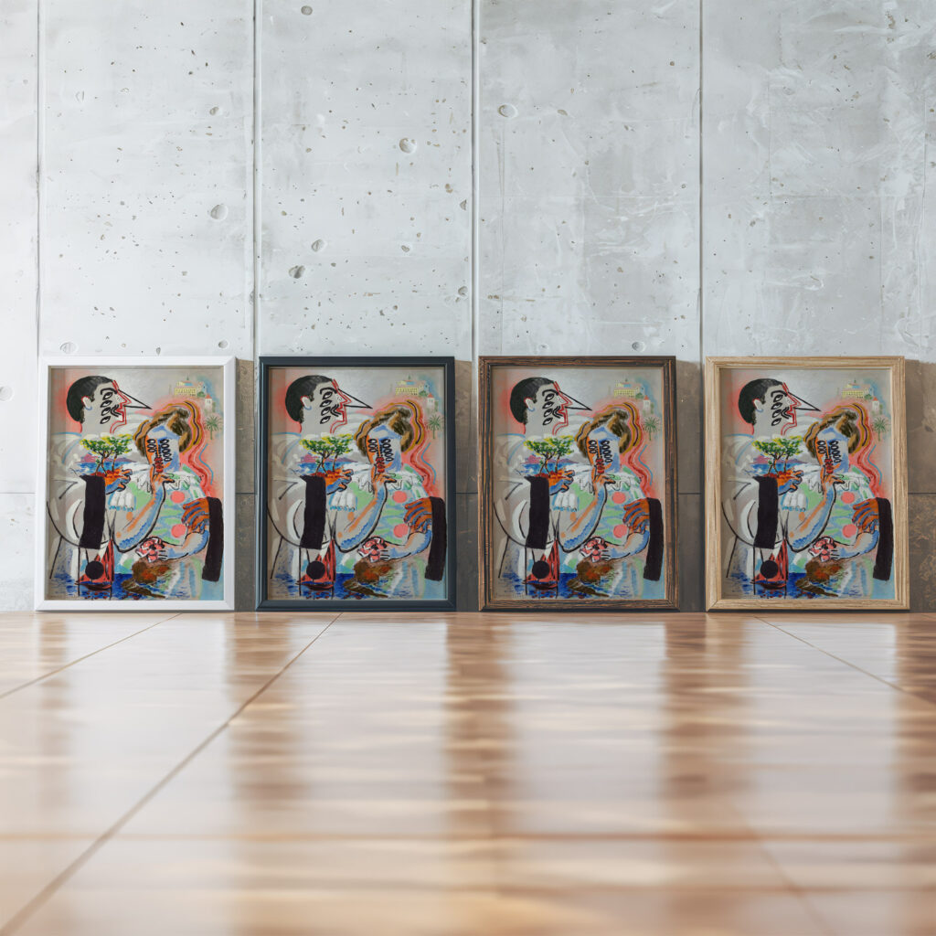 Sans titre circa 1925 1927 Francis Picabia framed posters mockup
