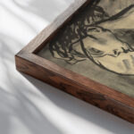 Sans titre circa 1932 Francis Picabia close up dark wood mockup