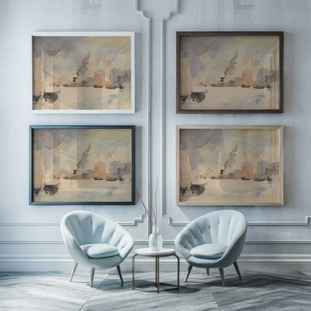 Santa Maria della Salute Venice Hercules Brabazon Brabazon framed posters mockup