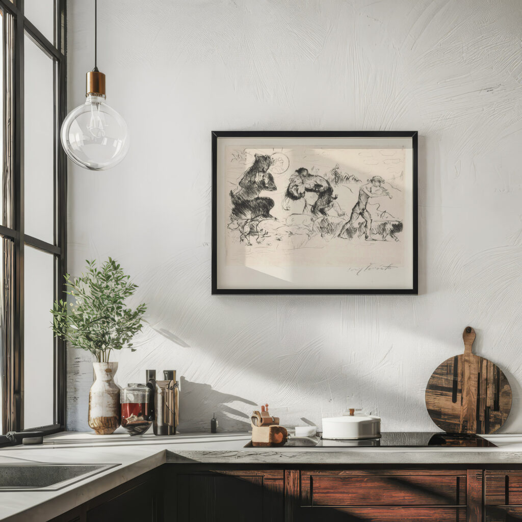 Saters een nimf een faun en een toom varkens 1923 Lovis Corinth 6 mockup