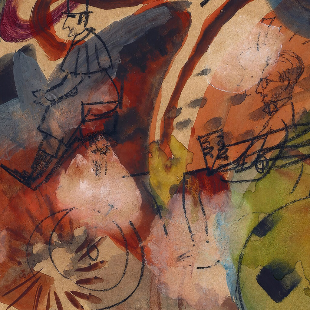 Satirical figure on the Blue Rider 1913 August Macke 8 mockup