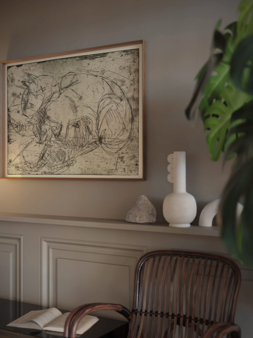 Saugende Katze 1919 Ernst Ludwig Kirchner video mockup