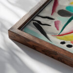 Saviours faceMartyr 1919 Alexej von Jawlensky close up dark wood mockup