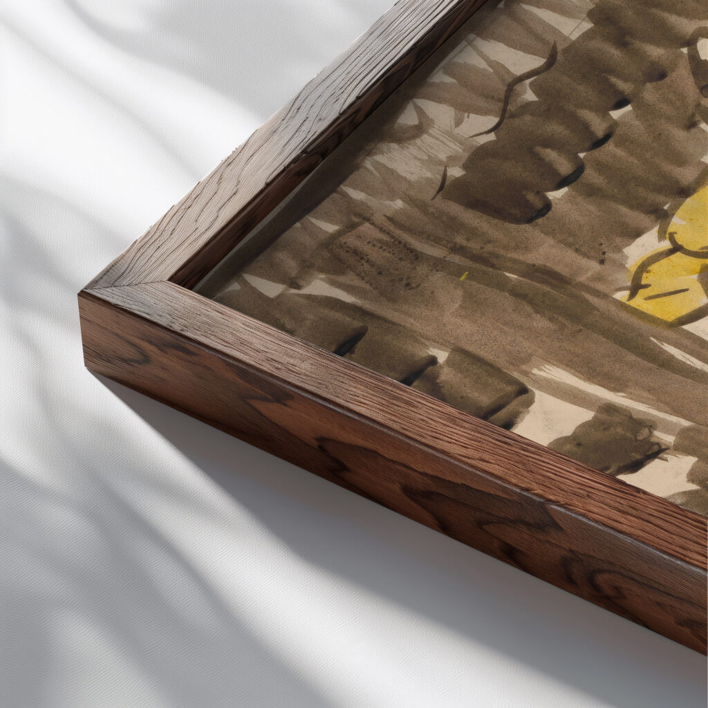 Sawing Wood 1940–1944 Arnold Peter Weisz Kubincan close up dark wood mockup