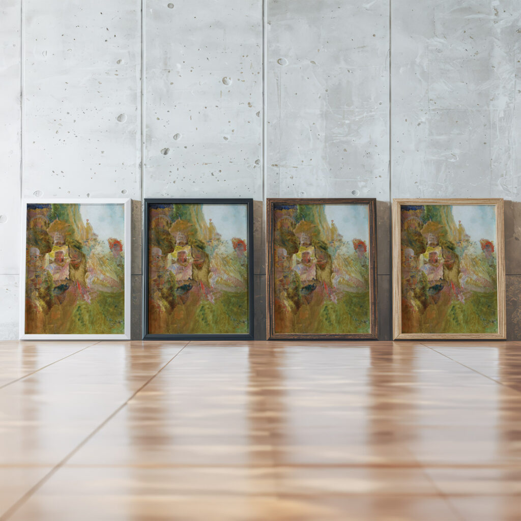 Scene carnavalesque circa 1890 James Ensor framed posters mockup