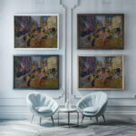 Scene de rue Henri Martin framed posters mockup