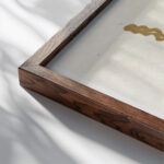 Schelpen 1950 1959 Onchi Koshiro close up dark wood mockup