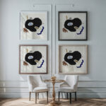 Schelpen 1950 1959 Onchi Koshiro framed posters mockup