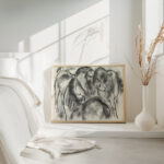 Schets van drie paarden 1891 Leo Gestel 4 mockup