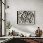 Schets van drie paarden 1891 Leo Gestel 6 mockup