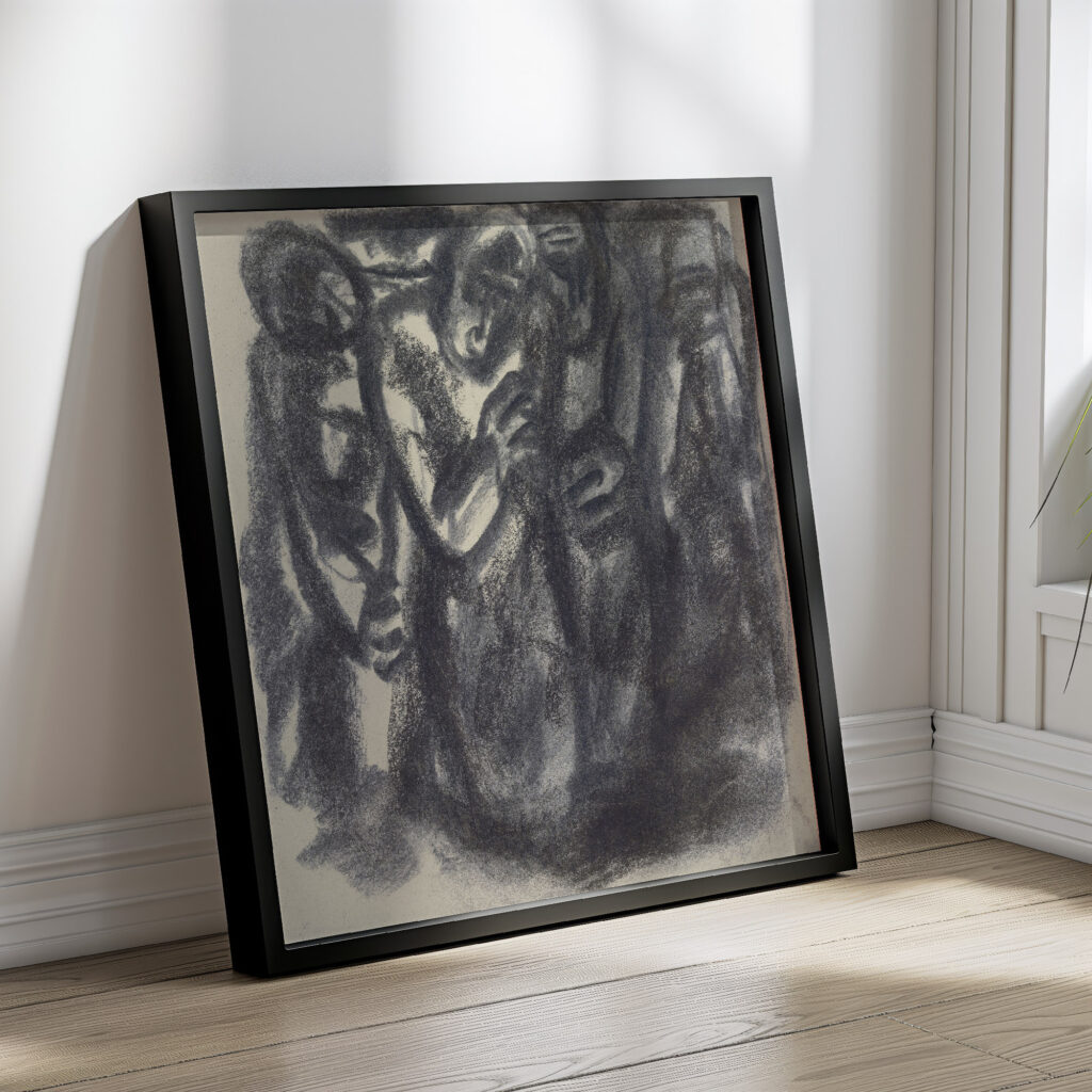 Schets van een groep mensen 1891 Leo Gestel 4 mockup