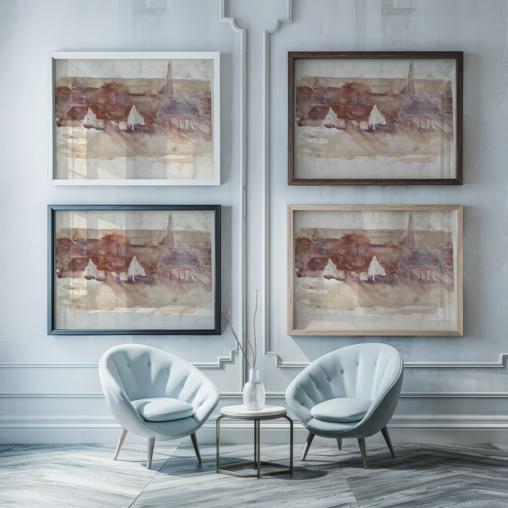 Schets van een stadsgezicht 1870 1935 Max Liebermann framed posters mockup