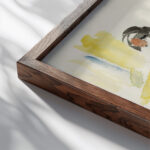 Schets voor een portret van mevrouw De Carniere Wouters echtgenote van de kunstenaar 1892 1916 Rik Wouters close up dark wood mockup