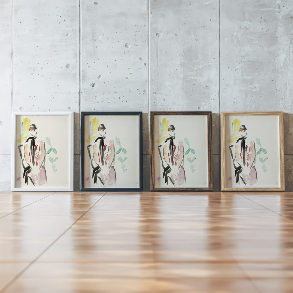 Schets voor een portret van mevrouw De Carniere Wouters echtgenote van de kunstenaar 1892 1916 Rik Wouters framed posters mockup