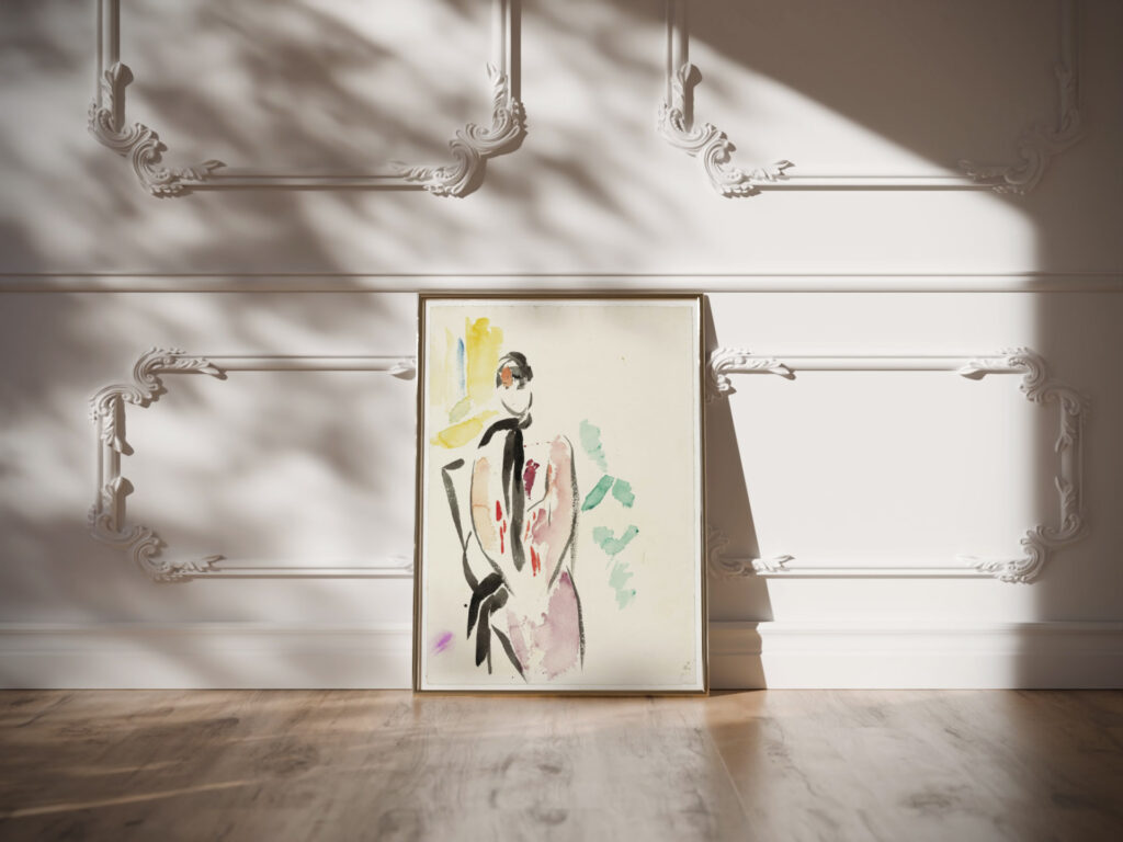 Schets voor een portret van mevrouw De Carniere Wouters echtgenote van de kunstenaar 1892 1916 Rik Wouters video mockup