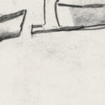 Schetsblad met een schip met een man aan boord 1891 Leo Gestel 8 mockup