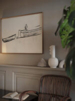 Schetsblad met een schip met een man aan boord 1891 Leo Gestel video mockup