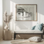 Schetsblad met huis 1891 Leo Gestel 5 mockup