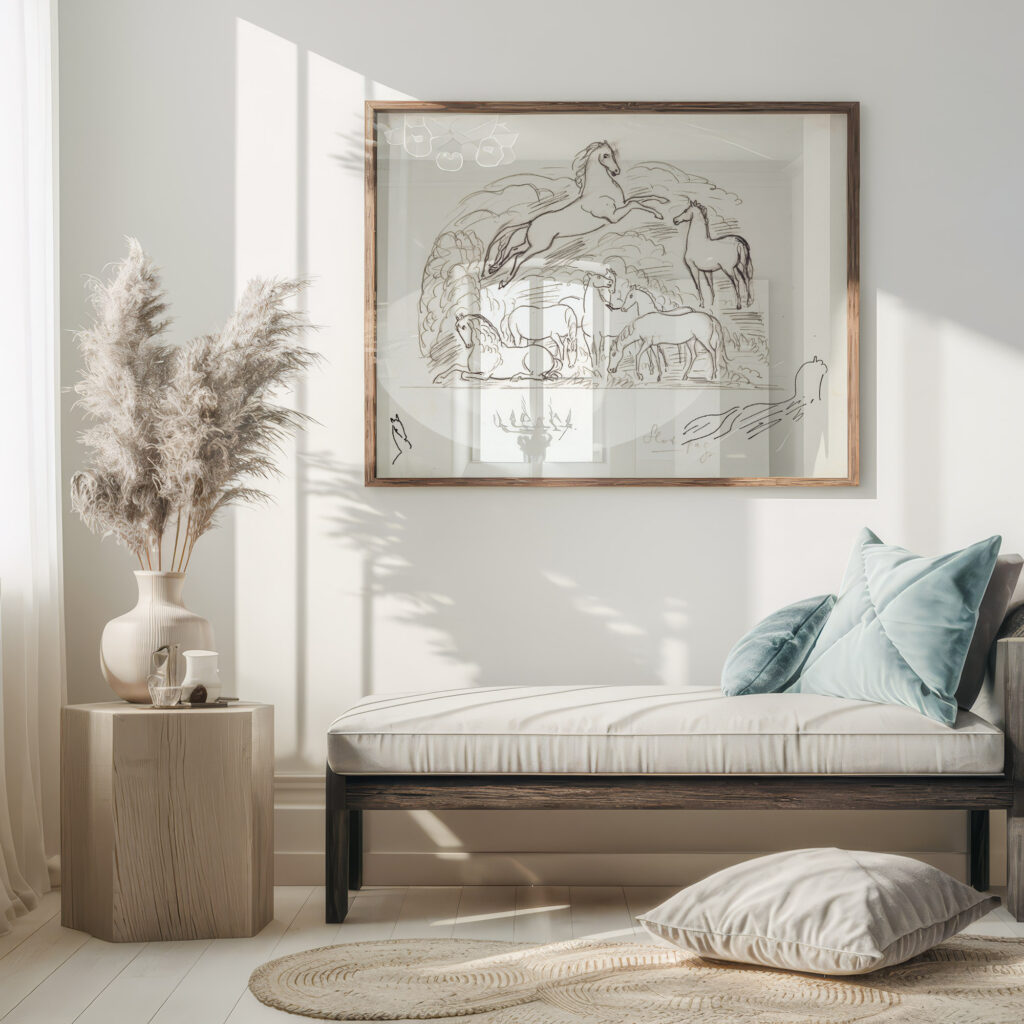 Schetsblad met paarden 1891 Leo Gestel 5 mockup