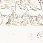 Schetsblad met paarden 1891 Leo Gestel 8 mockup