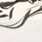 Schetsblad met zwevende vrouw met trompet 1891 Leo Gestel 8 mockup