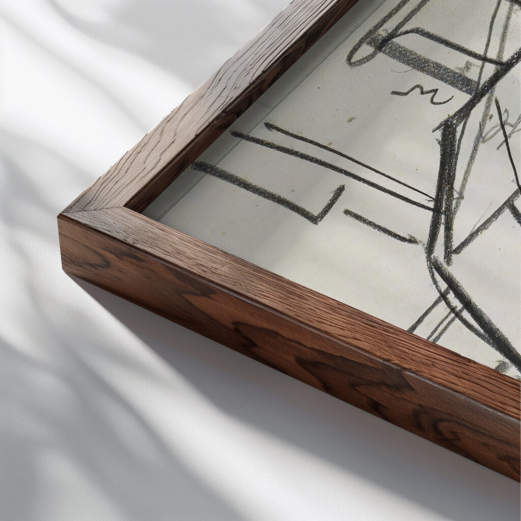 Schip op een werfhelling 1906 Reijer Stolk 2 close up dark wood mockup