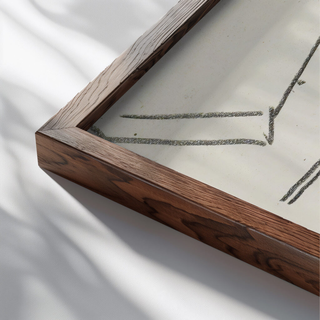 Schip op een werfhelling 1906 Reijer Stolk close up dark wood mockup