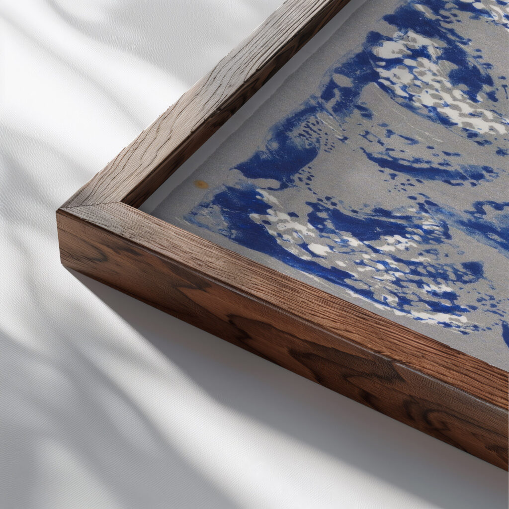 Schip van de Koninklijke Paketvaart Maatschappij 1936 Carel Adolph Lion Cachet close up dark wood mockup