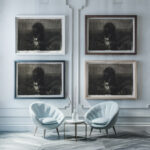 Schlachtfeld 1907 Kathe Kollwitz framed posters mockup