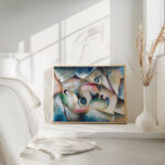 Schlafende Gestalten in nachtlicher Gebirgslandschaft 1917 Arnold Topp 4 mockup