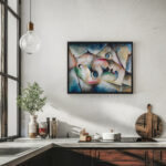 Schlafende Gestalten in nachtlicher Gebirgslandschaft 1917 Arnold Topp 6 mockup