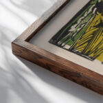 Schlemihls Begegnung mit dem Schatten 1915 Ernst Ludwig Kirchner close up dark wood mockup