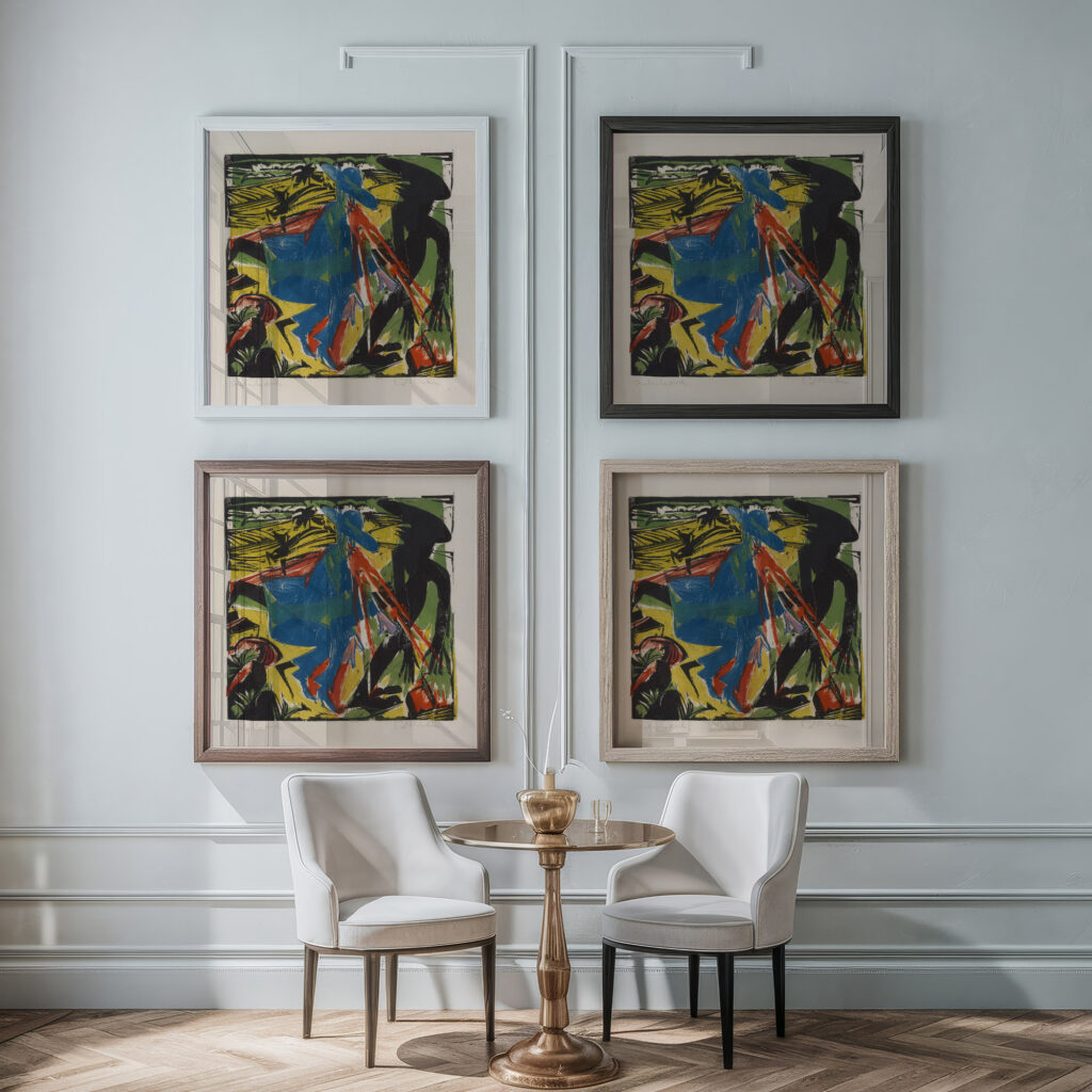 Schlemihls Begegnung mit dem Schatten 1915 Ernst Ludwig Kirchner framed posters mockup